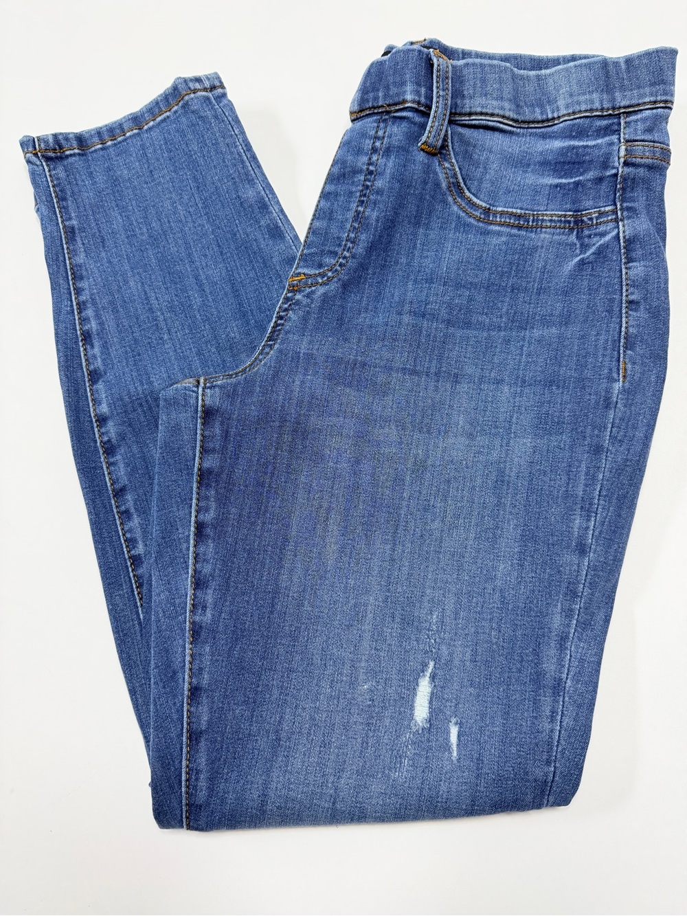 Judy Blue 11/30 Mid Rise Distressed Skinny Jeans Stretch Denim Medium Wash